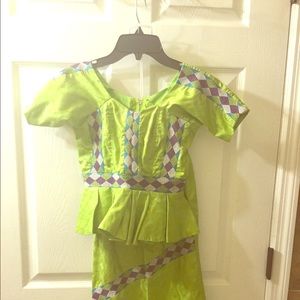 2 piece Girls African American Heritage skirt Set